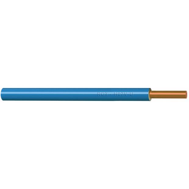 H07V-U 10mm (CY) sv.modrý kabel