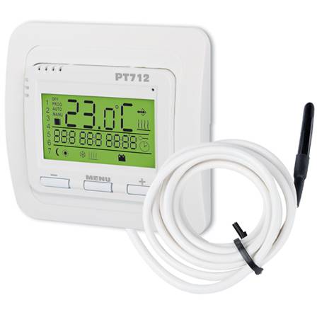 Podlahový programovatelný termostat PT712 Elektrobock výbava externí čidlo