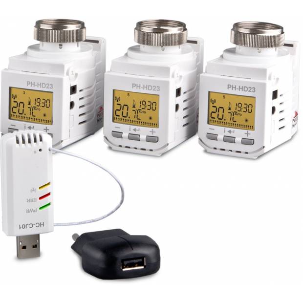 Set termostatických hlavic HC-PH-HD23 SET3 Home Control Elektrobock