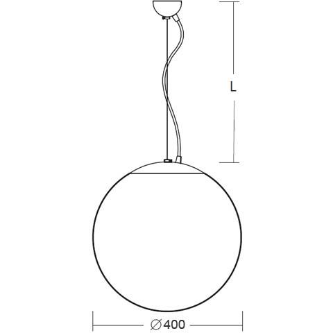 Závěsné stropní svítidlo ISIS L3 46045 lankový závěs průměr 400mm