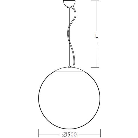 Závěsné stropní svítidlo ISIS L4 46877 lankový závěs průměr 500mm