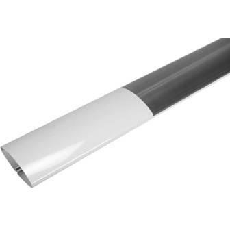 Závěsné oválné svítidlo do sestavy 2x18W TL-D barva stříbrná s prismatickým krytem