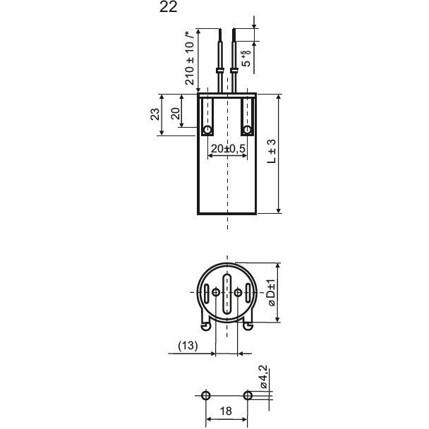 DNA 9mF/LCP 90022/W37/06 kompenzační kondenzátor