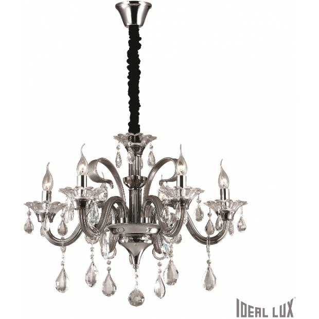 081502 Massive Závěsné svítidlo ideal lux colossal sp6 grigio  šedé 66cm