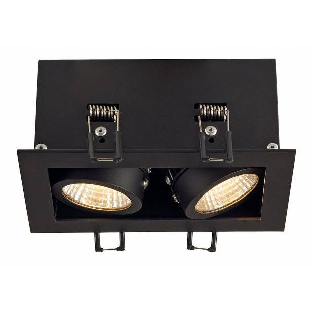 SLV 115710 KADUX LED DL Set matná černé svítidlo zapustné stropní hranaté výklopné