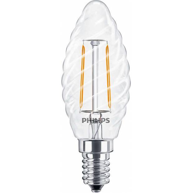 led žárovka E14 Philips 2W čirá svíčka 2700°K žárovkové světlo EAN 8718696574119