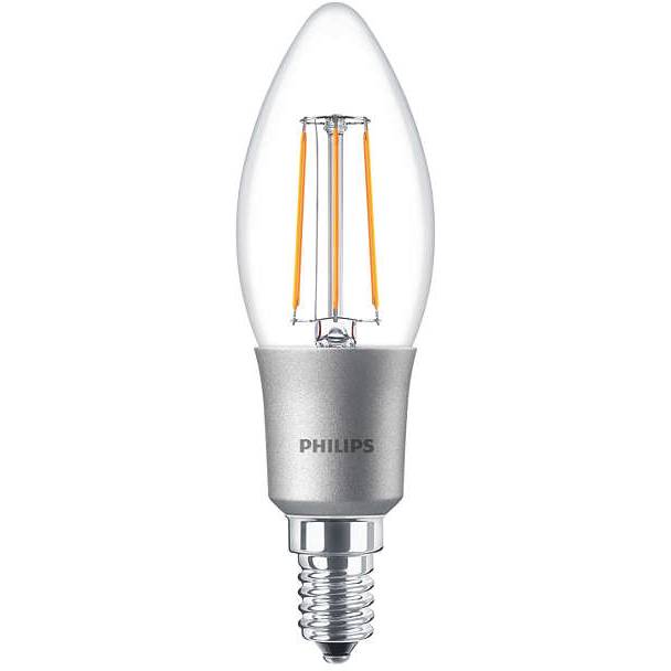 led žárovka E14 stmívatelná Philips čirá svíčka 2700°K žárovkové světlo EAN 8718696575536