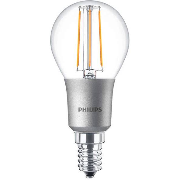 led žárovka E14 stmívatelná Philips 4,5W čirá malá baňka 2700°K žárovkové světlo EAN 8718696575598