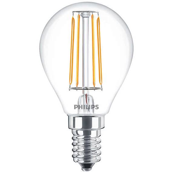 led žárovka iluminační E14 Philips 4W čirá malá baňka 2700°K žárovkové světlo EAN 8718696587256