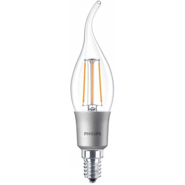 led žárovka E14 stmívatelná Philips 4,5W čirá svíčka 2700°K žárovkové světlo EAN 8718696575574