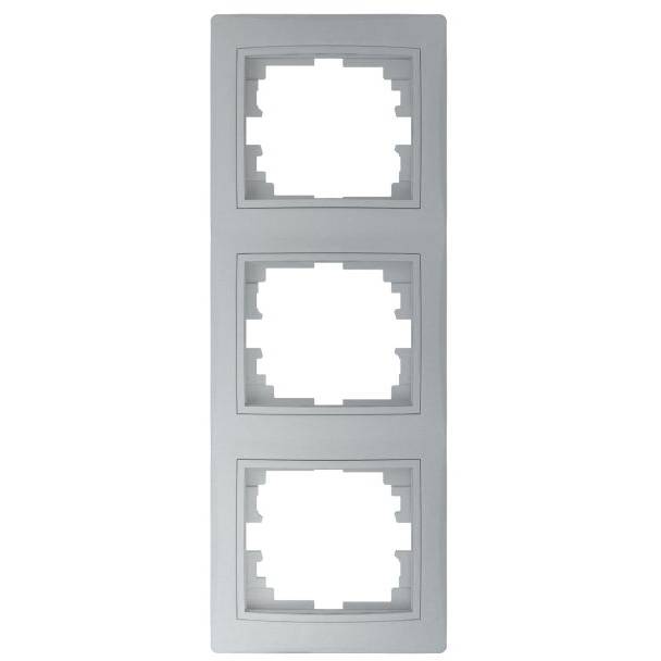 Kanlux DOMO Trojnásovný vertikální rámeček - stříbrná 24886