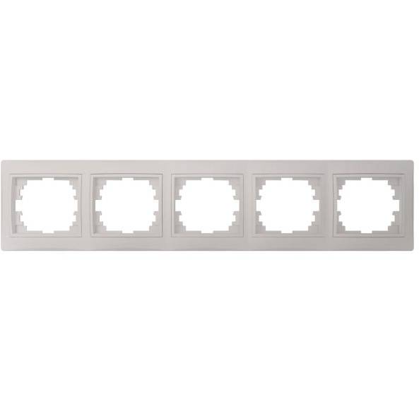 Kanlux DOMO Pětinásobný horizontální rámeček - perleťově bílá 25002