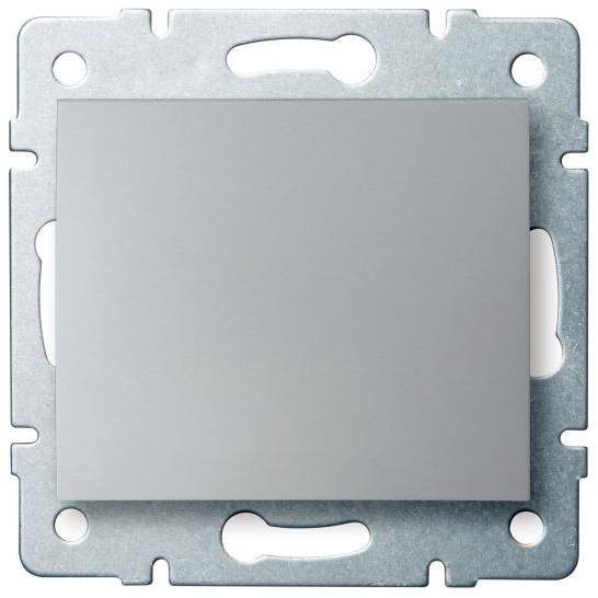 Kanlux LOGI Tlačítko - 1/0 - stříbrná 25187