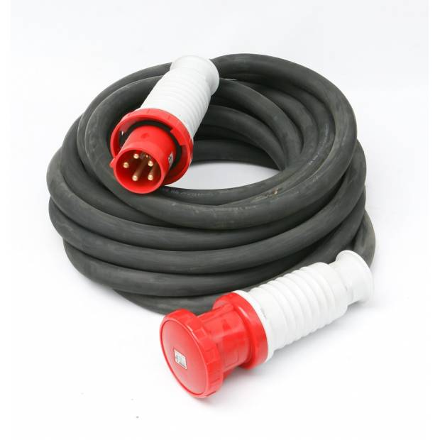 Připojovací gumový kabel 5Gx25 s koncovkami 125A 5 kolík IP67 délka 15m