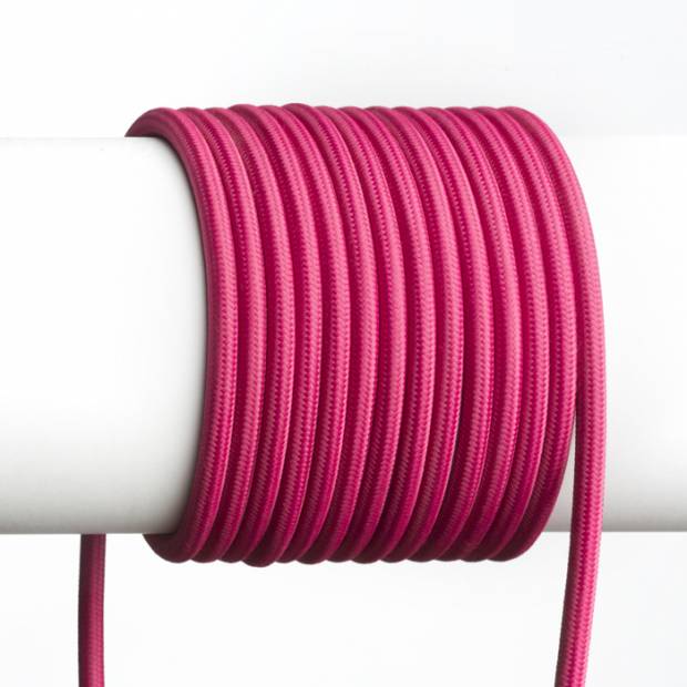 Textilní kabel 3x0,75mm barva fuchsiová metráž