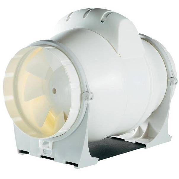 Potrubní ventilátor radiální s doběhem průměr 125mm délka odtahu 18m