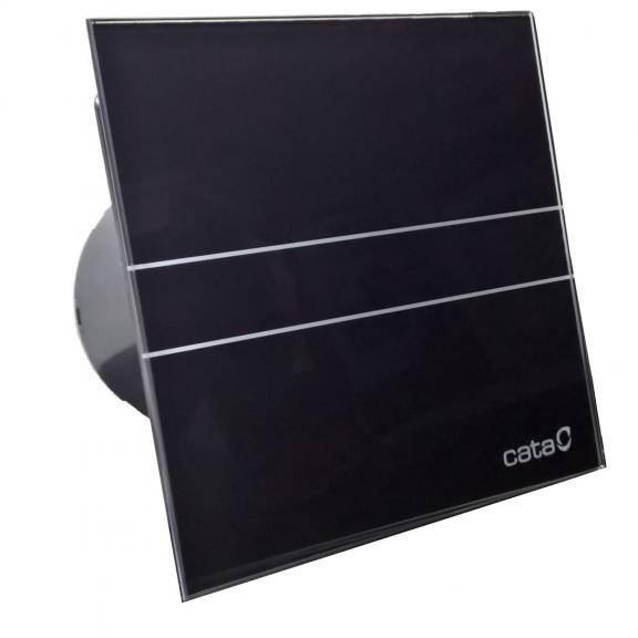 Ventilátor s černou skleněnou deskou e100 GBT s časovým doběhem