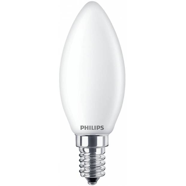 Matná svíčka E14 Philips Classic LEDcandle skleněná baňka