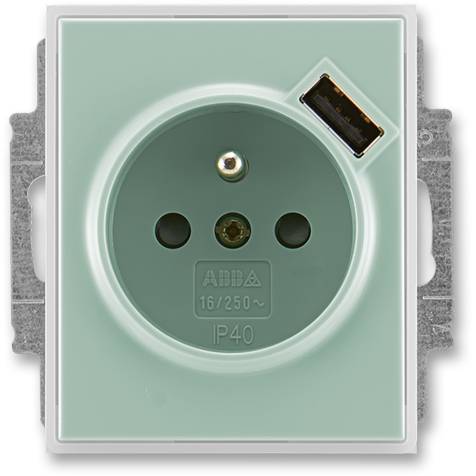 Zásuvka jednonásobná s USB nabíjením 5569E-A02357 22 Element