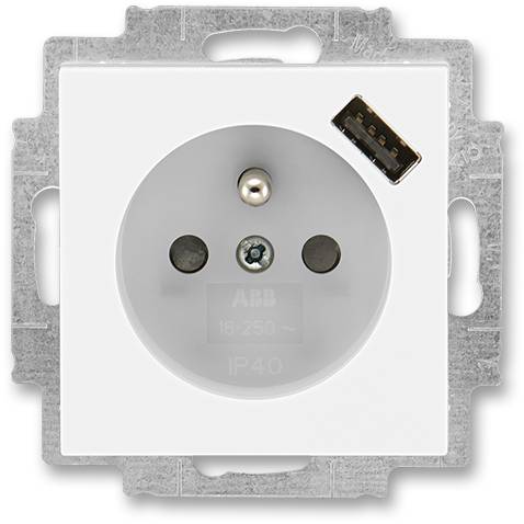 Levit 5569H-A02357 Zásuvka s USB nabíjením jednonásobná bezšroubová