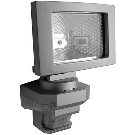 SLV150T/CH VANA S venkovní reflektorové svítidlo se senzoremem a LED přisvícením, stříbrná - teplá bílá Panlux