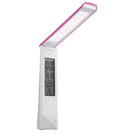 PN15300001 DAISY multifunkční stolní lampička s displejem, bílo- růžová Panlux