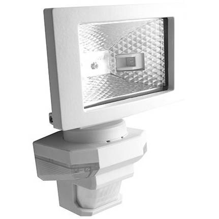 SLV150T/B VANA S venkovní reflektorové svítidlo se senzoremem a LED přisvícením, bílá - teplá bílá Panlux