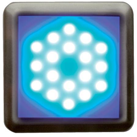 D2/NM DEKORA 2 dekorativní LED svítidlo, nerez - modrá Panlux