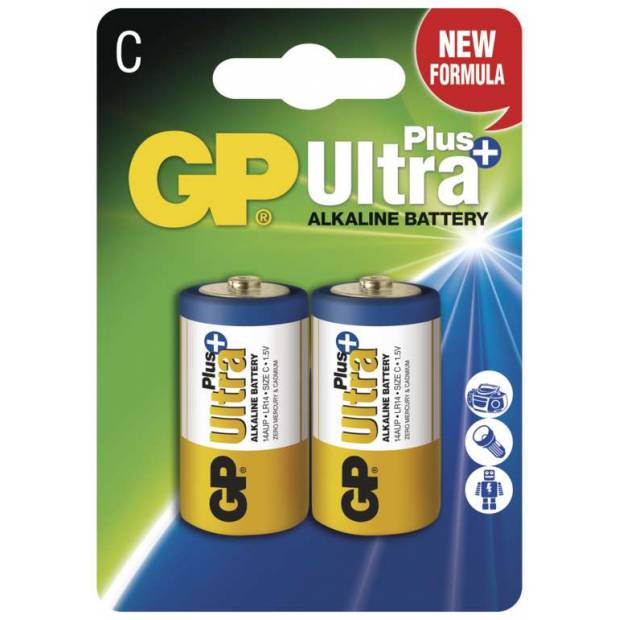 GP B1731 Alkalická baterie Ultra Plus LR14 (C), 2 ks v blistru