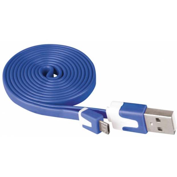 Emos SM7001B Kabel USB 2.0 A/M - micro B/M 1m modrý