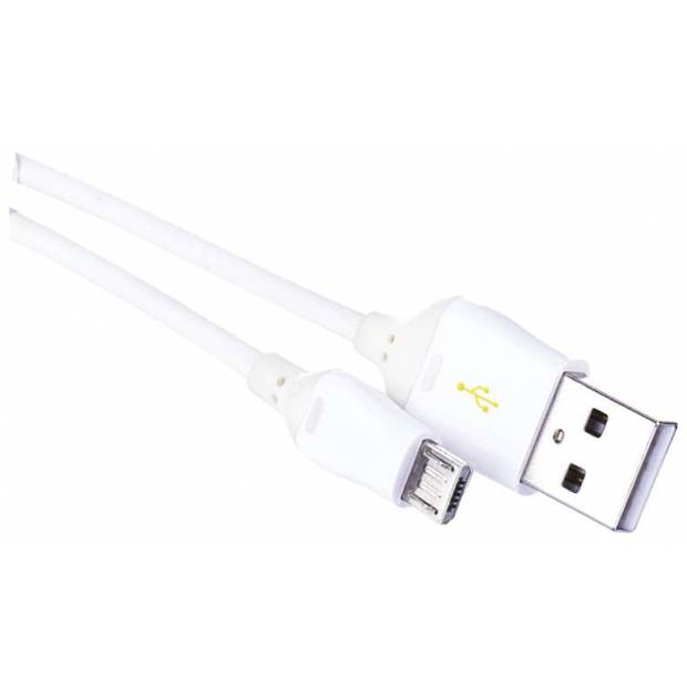 SM7004W USB kabel 2.0 A/M - micro B/M 1m bílý, Quick Charge EMOS