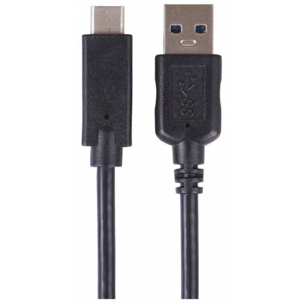 SM7021BL USB kabel 3.0 A/M - USB 3.1 C/M 1m černý, Quick charge EMOS