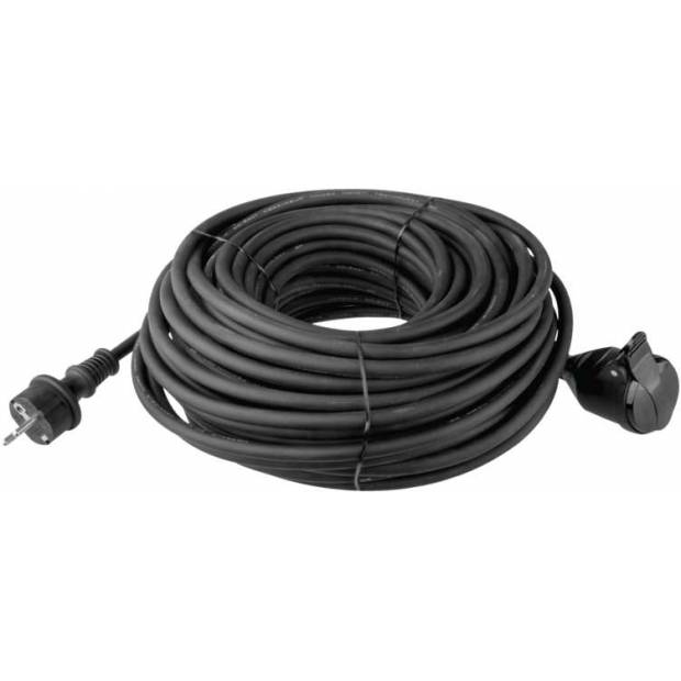 P01805 Venkovní prodlužovací kabel 5 m / 1 zásuvka / černý / guma-neopren / 250 V / 1,5 mm2 EMOS