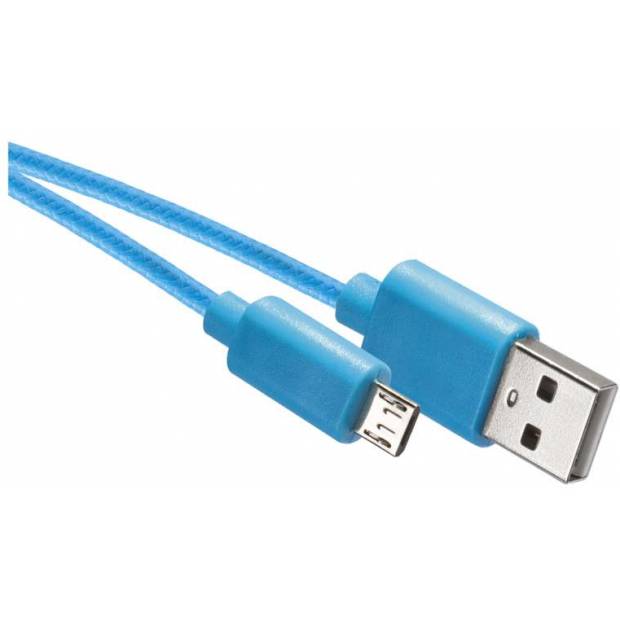 SM7006B USB kabel 2.0 A/M - micro B/M 1m modrý EMOS