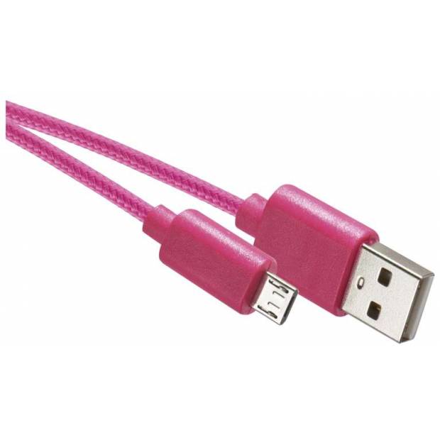 SM7006P USB kabel 2.0 A/M - micro B/M 1m růžový EMOS