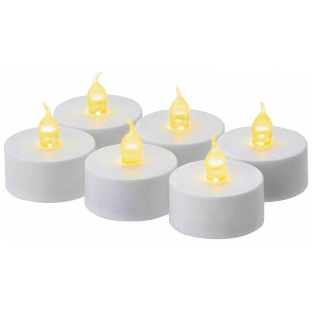 ZY2149 LED dekorace – svíčka, čajová, bílá, 6× CR2032 Emos