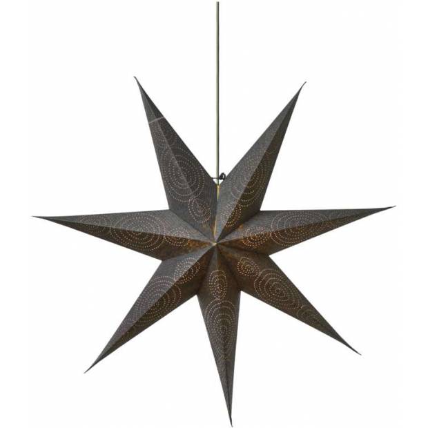 ZY2248 LED vánoční hvězda papírová stříbrná, 75cm, teplá b. EMOS Lighting