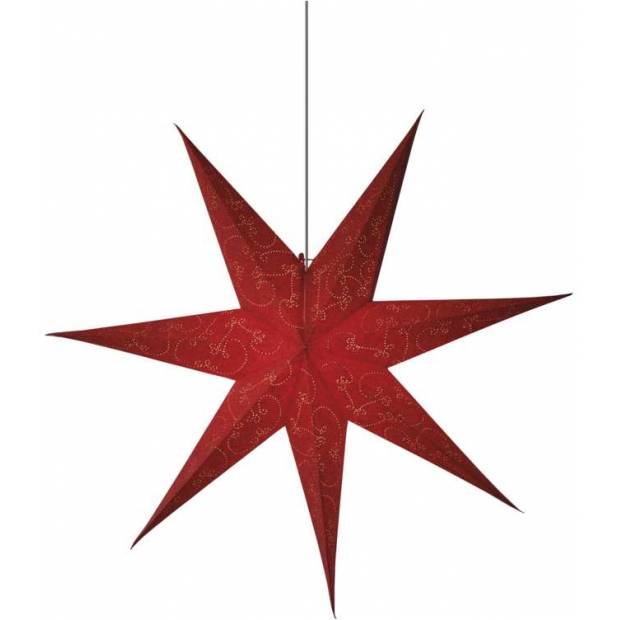 ZY2249 LED vánoční hvězda papírová červená, 75cm, teplá b. EMOS Lighting