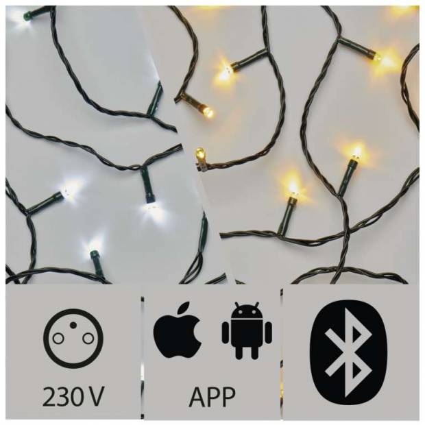 ZY2190 Aplikací ovládaný LED vánoční řetěz, 24m, venkovní, st./t.b. EMOS Lighting