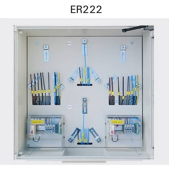 Elektroměrový rozvaděč 2x dvoutarifní 3 fázový 80A ER222/NVP7P-C kód 555000104