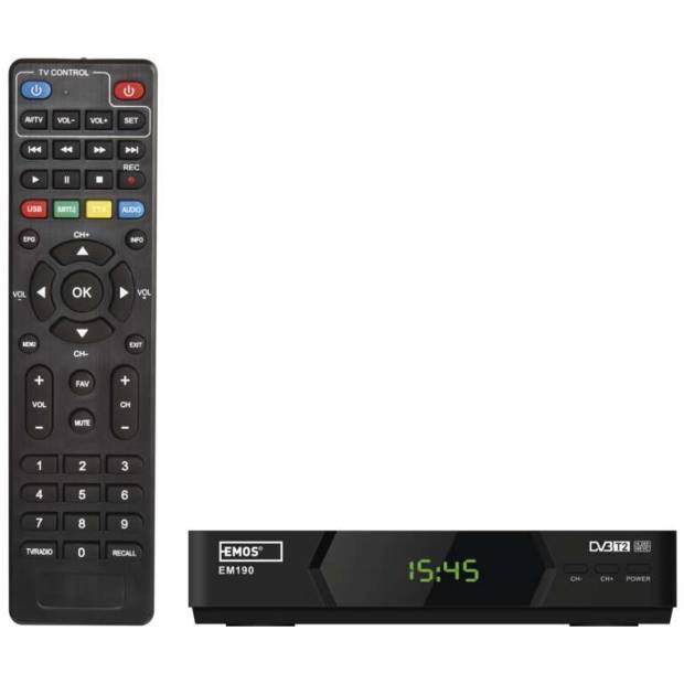 J6012 Set-top box EMOS EM190 HD HEVC H265 (DVB-T2) EMOS