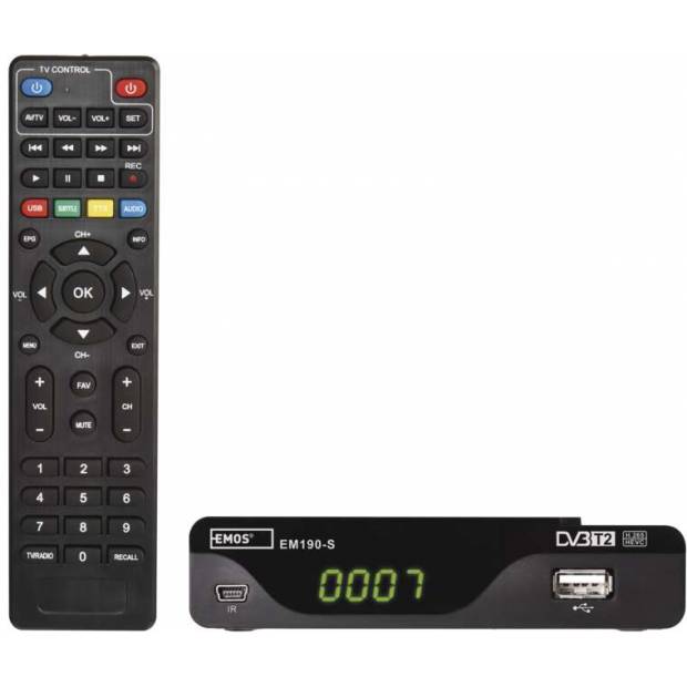 J6014 Set-top box EMOS EM190-S HD HEVC H265 (DVB-T2) EMOS