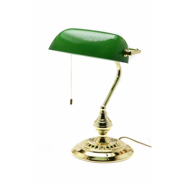 Stolní zelená retro lampa na stůl E27 pro 60W žárovku