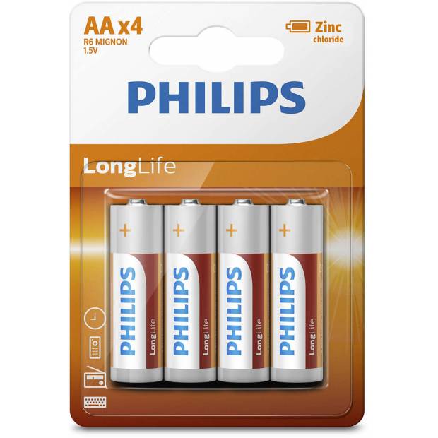 Tužkové baterie LONGLIFE AA R6L4B/10 Philips