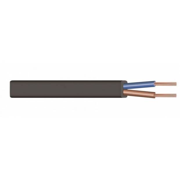 H03VVH2-F 2x0,5mm plochý kabel černý