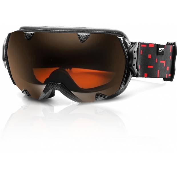 Spokey RED ROCK lyžařské brýle černo-červené Spokey