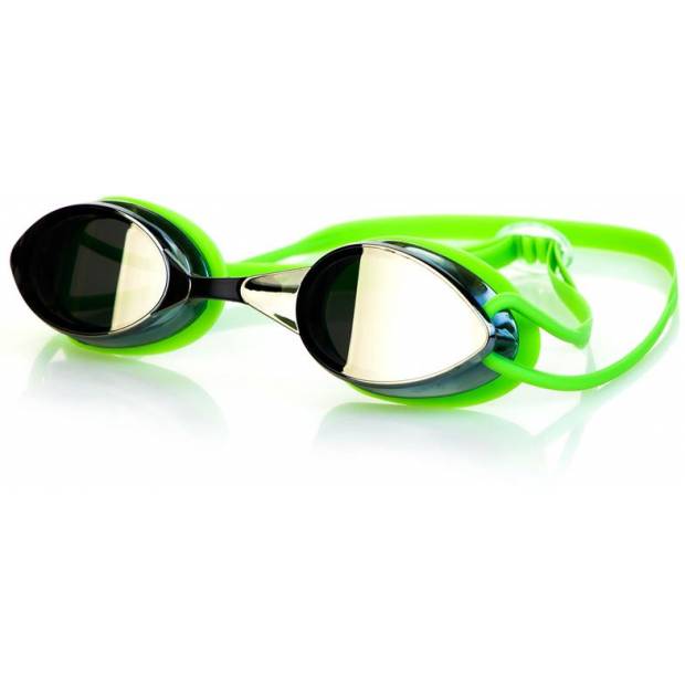 Spokey SPARKI Plavecké brýle, zelené, zrcadlová skla Spokey