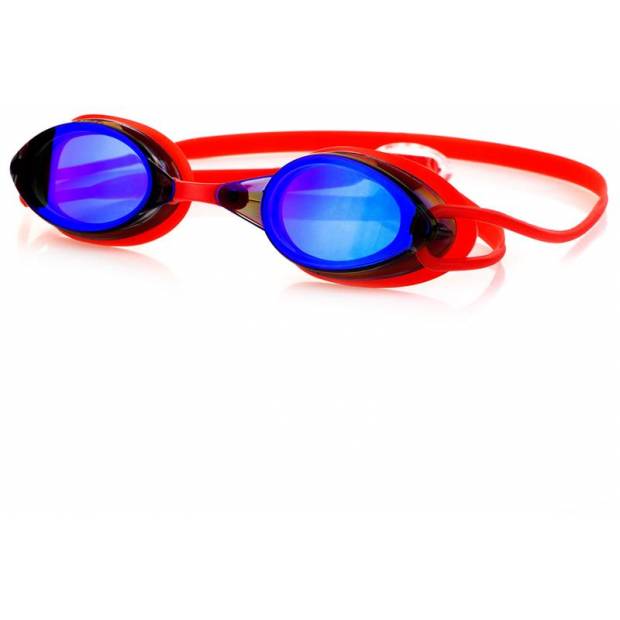 Spokey SPARKI Plavecké brýle, červené, zrcadlová skla Spokey