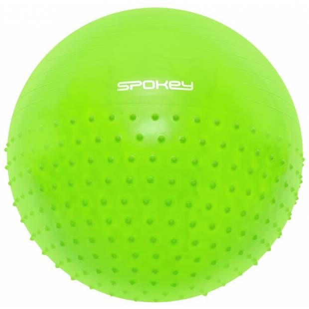 Spokey HALF FIT Gymnastický míč 2v1 masážní zelený, 65 cm včetně pumpičky  Spokey