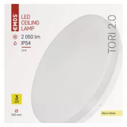ZM4122 LED přisazené svítidlo, kruhové bílé 24W teplá b., IP54 EMOS Lighting